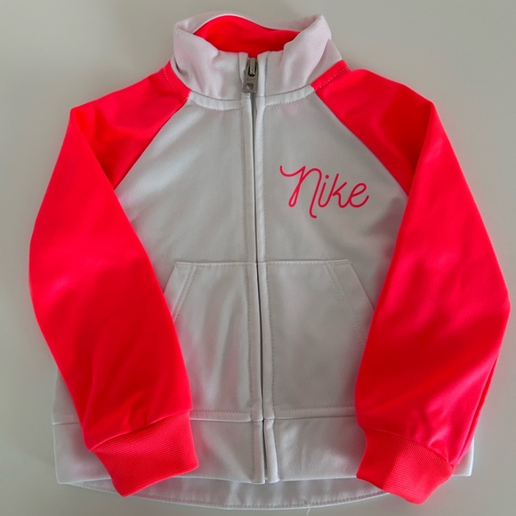 Nike Other - 12M Baby Girl Nike Jacket Fluorescent Neon Pink & White